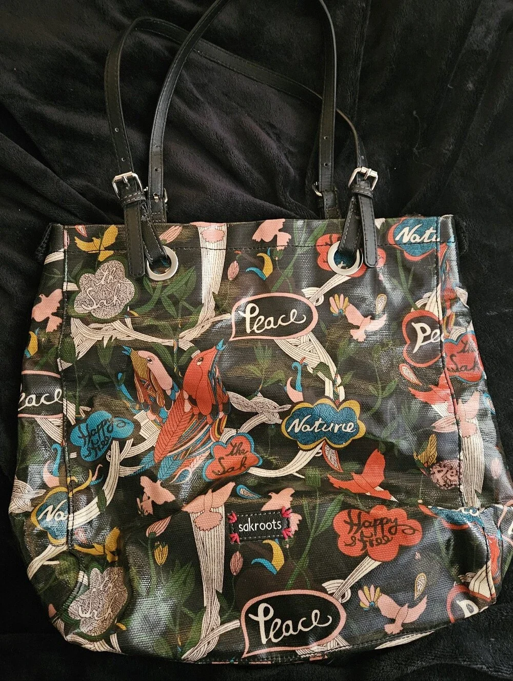 Sakroots Artist Circle Multi-Color Peace & Nature Tote Bag